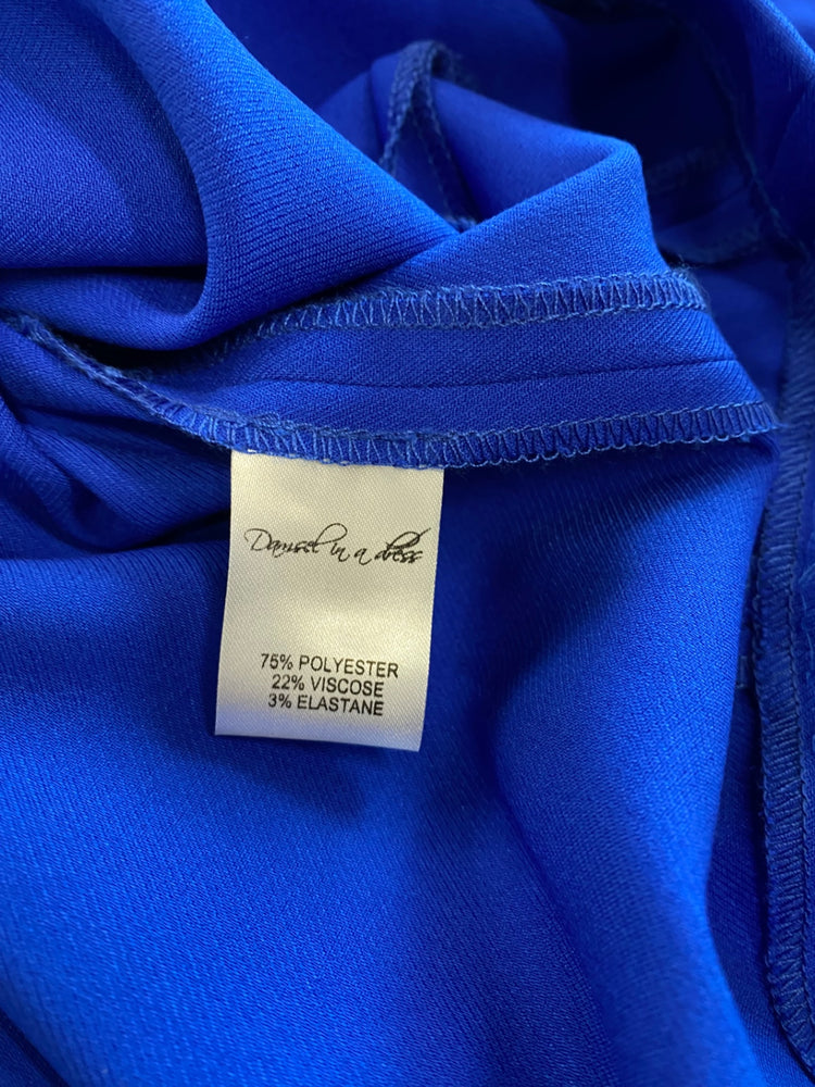 Amazing Damsel in a dress Dress UK10 Cobalt Blue Broderie detail HL149