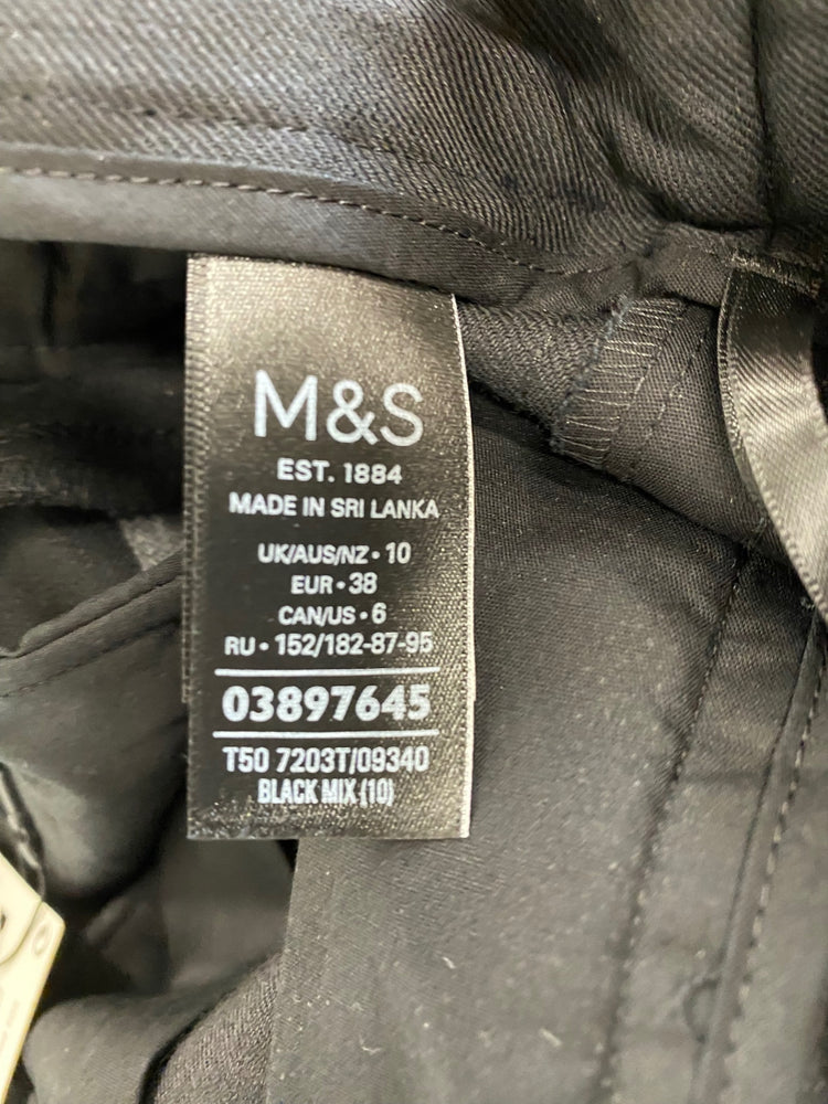 Amazing Autograph Trousers with side stripe slim high rise UK10 Black HT149