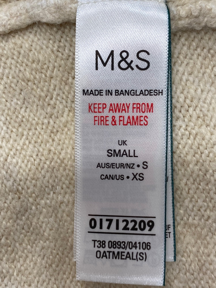 Amazing Marks & Spencers Jumper Dress UK S Beige longline jumper HT159