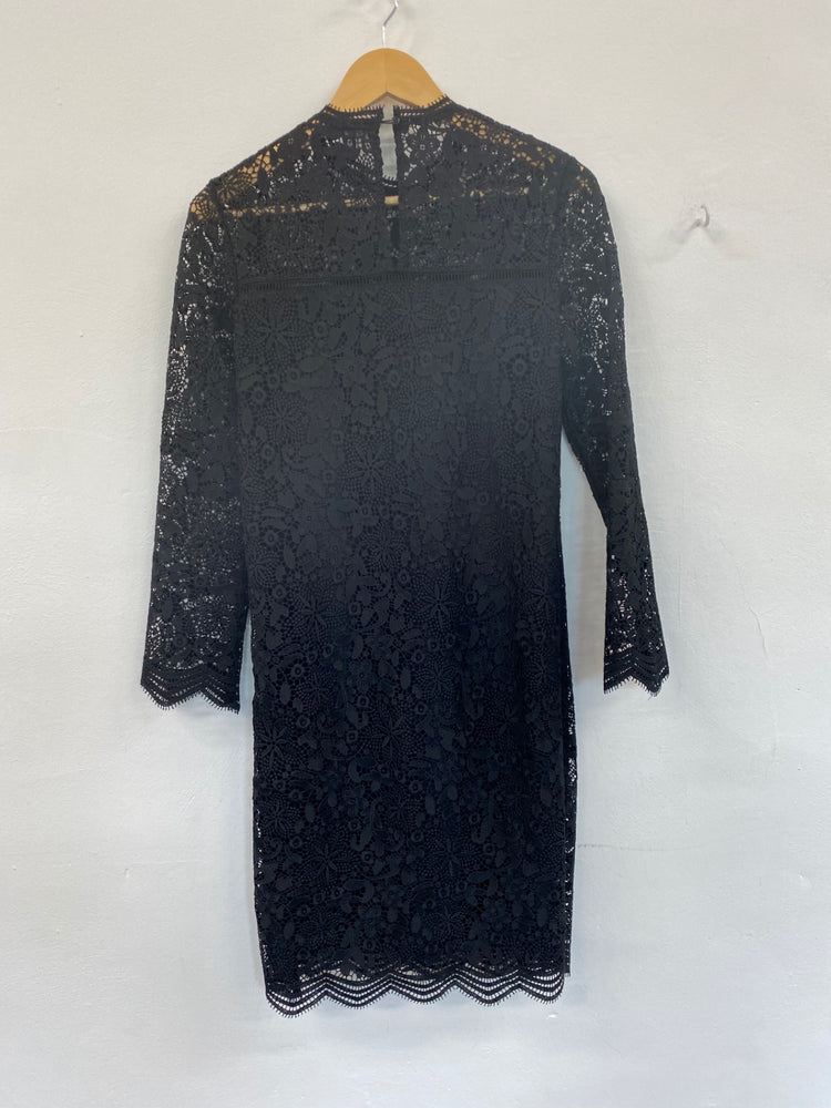 Amazing M&S Collection formal Occasion Dress UK8 Black Classic timeless HT149