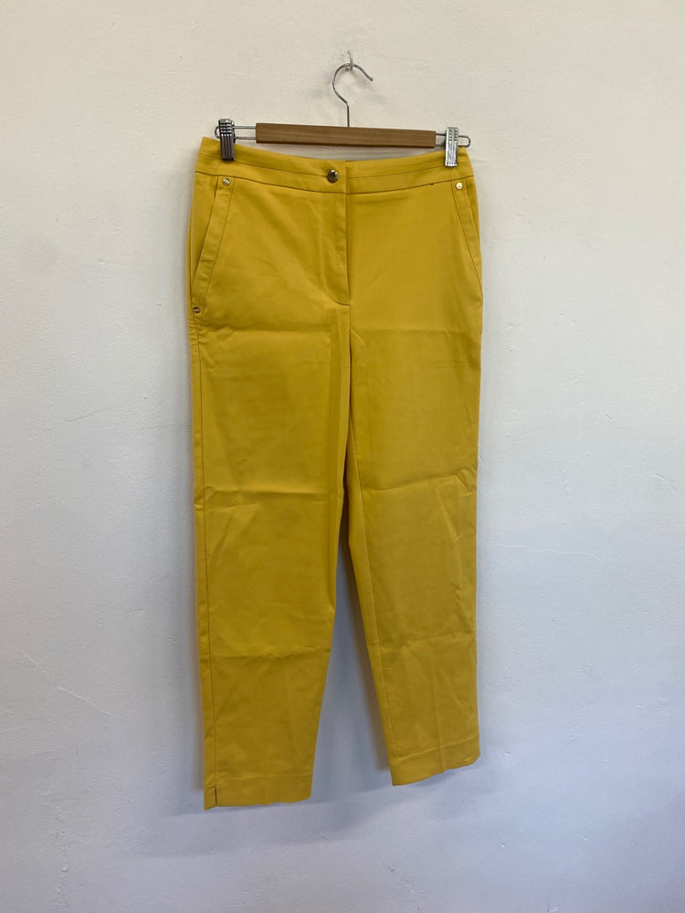 Amazing Marks & Spencers Cropped trousers Uk8 Yellow Per Una classics HT149