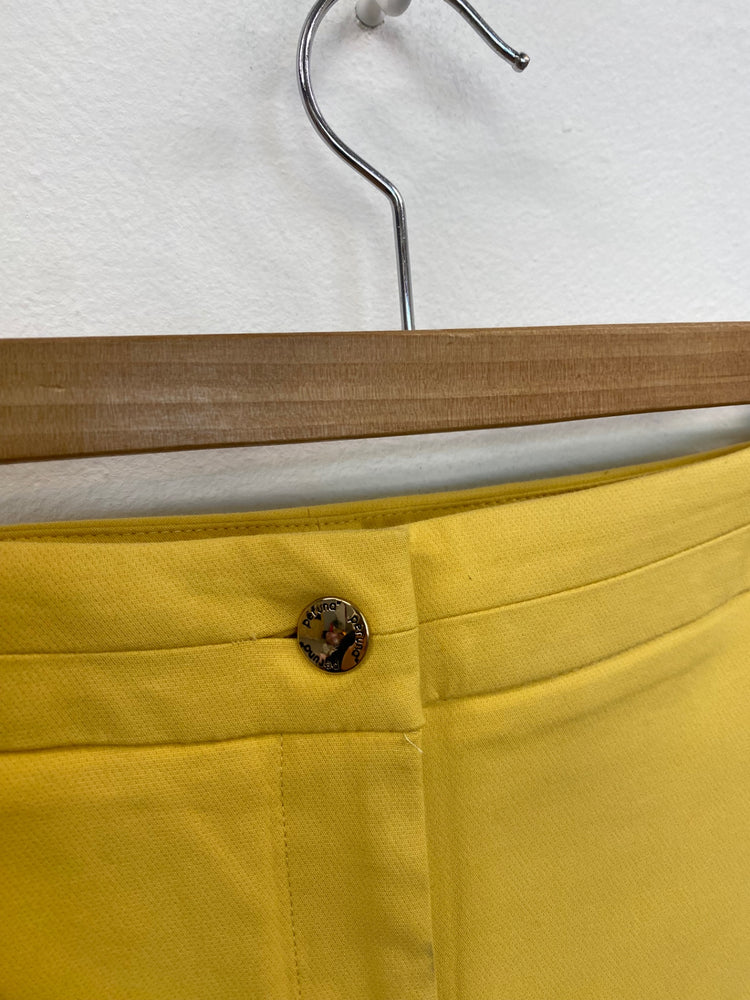 Amazing Marks & Spencers Cropped trousers Uk8 Yellow Per Una classics HT149