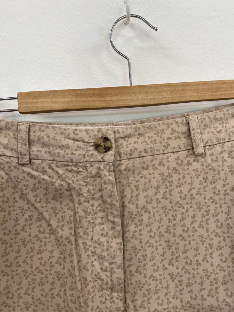 Amazing M&S Collection Cropped trousers UK8 Short Beige floral cropped HT149
