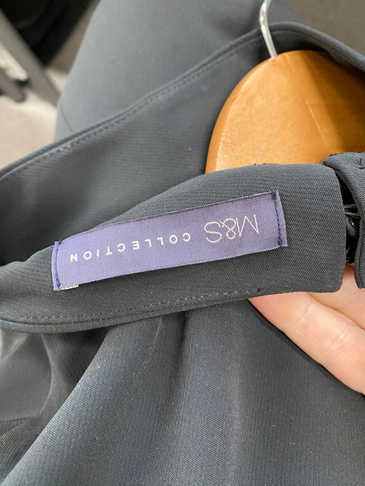 Amazing Marks & Spencers oriental Dress UK8 Black Midi HT149