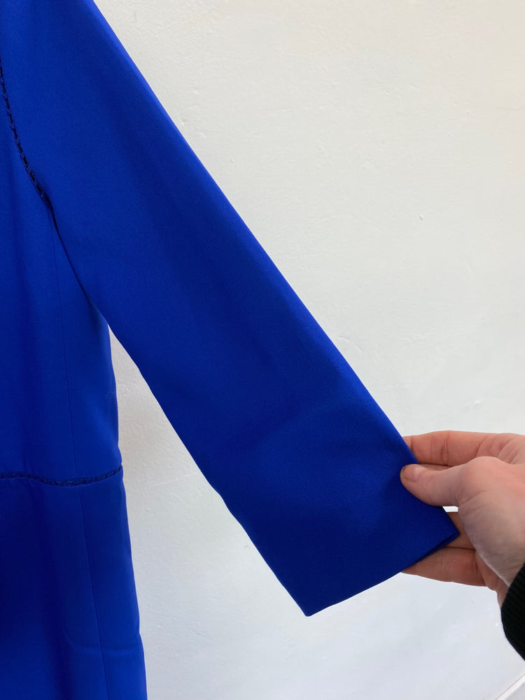 Amazing Damsel in a dress Dress UK10 Cobalt Blue Broderie detail HL149