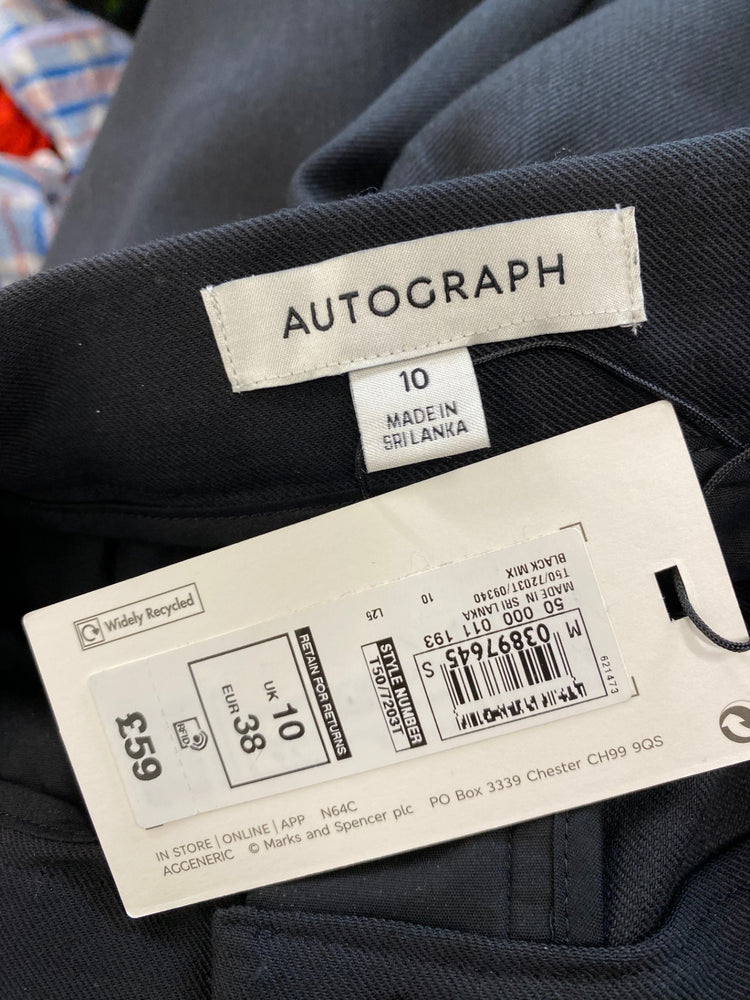 Amazing Autograph Trousers with side stripe slim high rise UK10 Black HT149