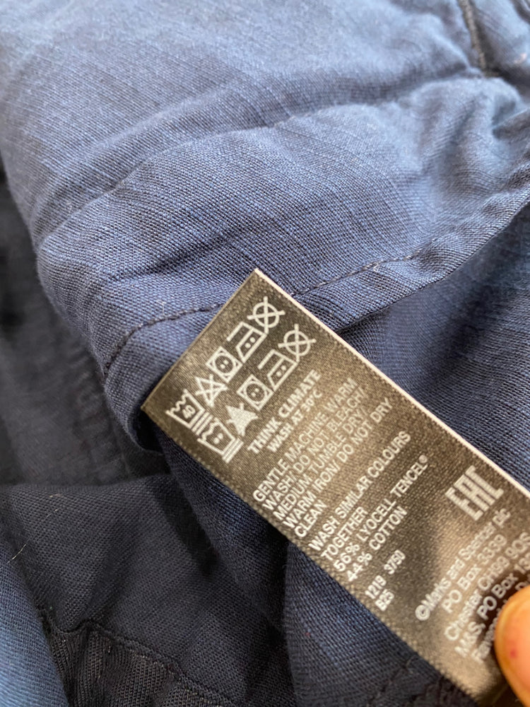 Amazing M&S Collection cotton blend Utility Jacket UK8 Navy new HT149