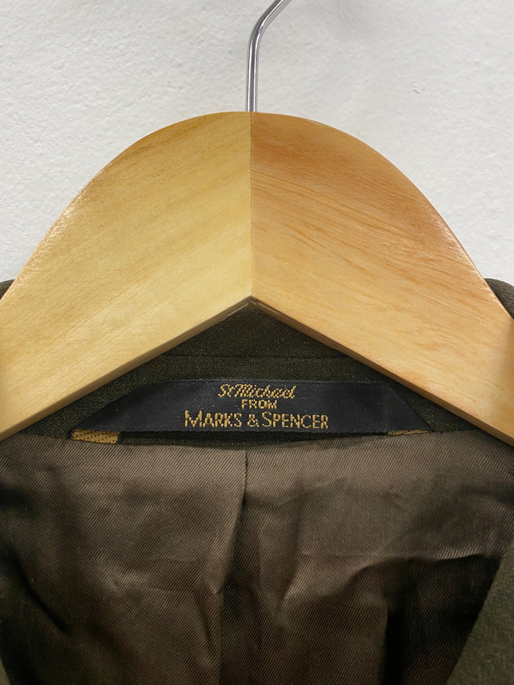 Amazing vintage Marks & Spencer blazer country Chic UK10 olive Green HT149