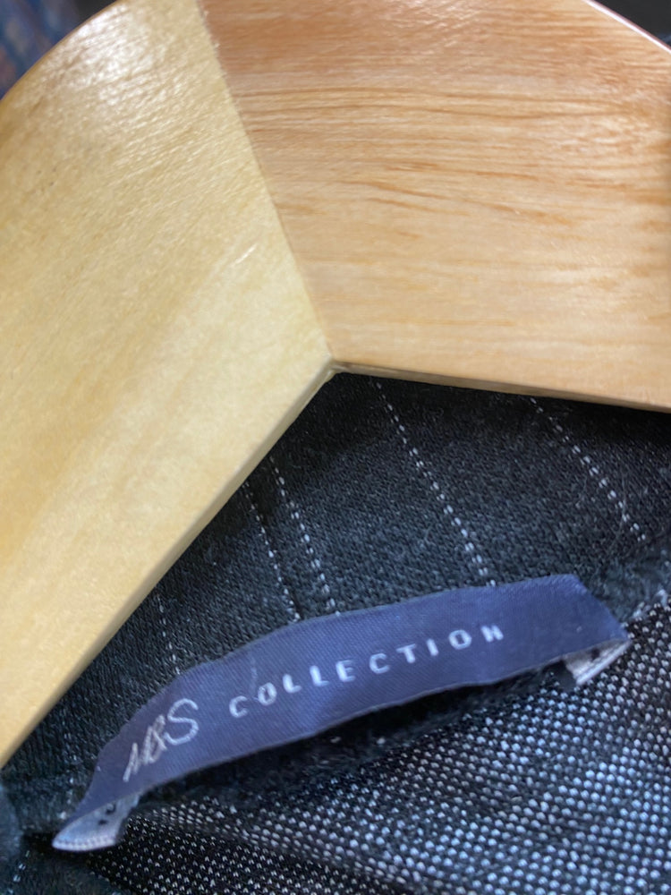 Amazing M&S Collection Pinstripe formal office Dress UK8 Grey preppy HT149