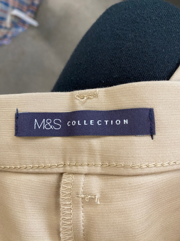 Amazing Marks & Spencers cropped peg Trousers Uk8 coffee classic HT149
