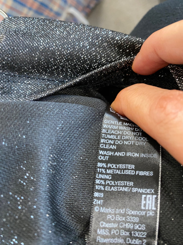 Amazing Marks & Spencers Dress UK8 Silver Metallic HT149