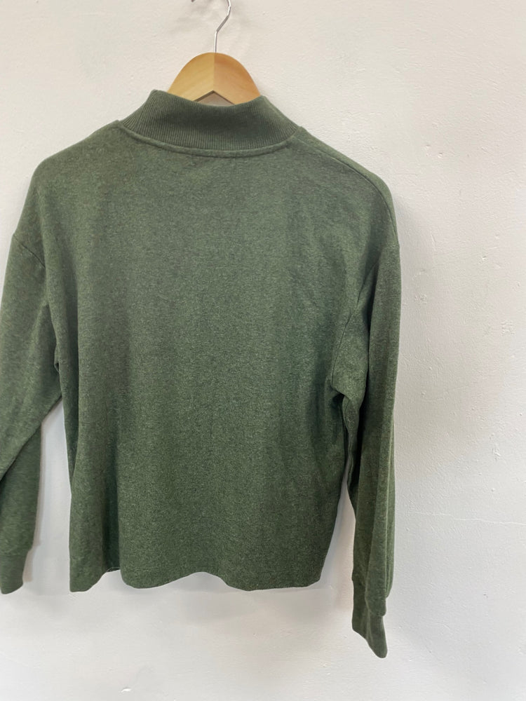 Fabulous M&S Collection mid neck Sweater UK10 Green Cosy soft HT149