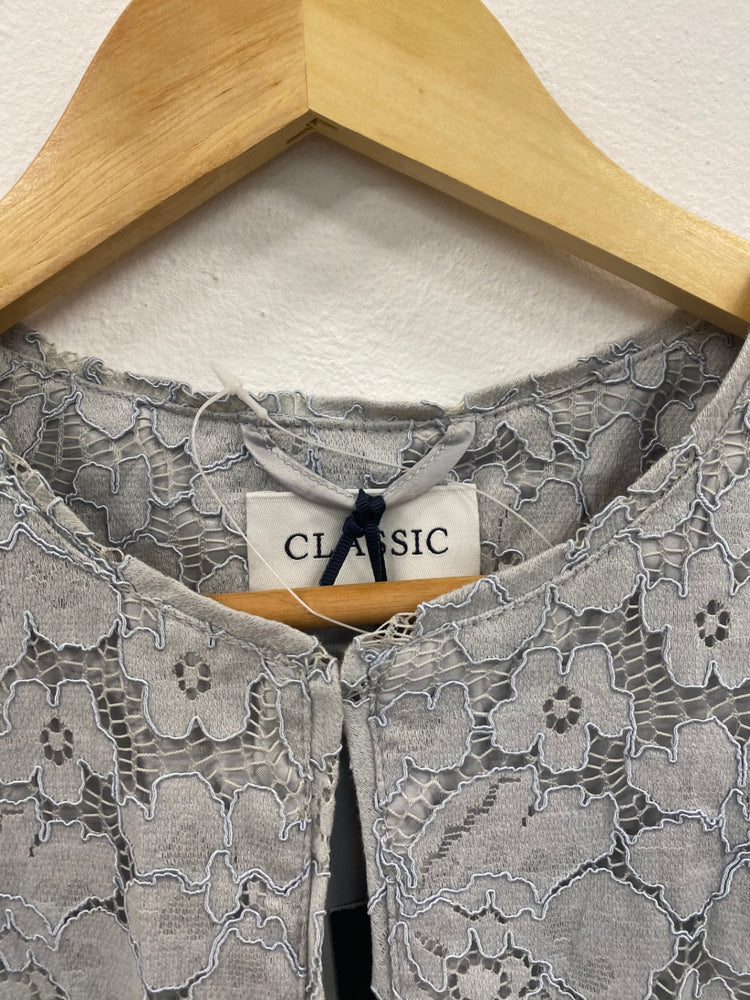 Amazing Marks & Spencers longline Weddings Occasion Formal Coat UK10 Grey blue HT149