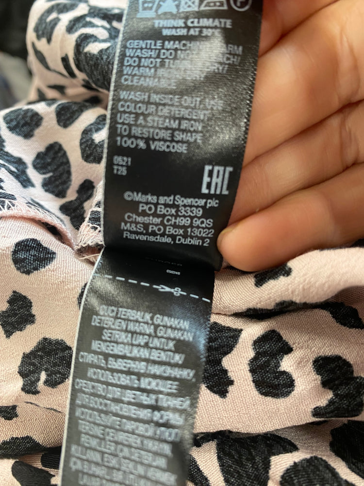 Amazing M&S rose Animal Midi Dress UK6 classic timeless HT149