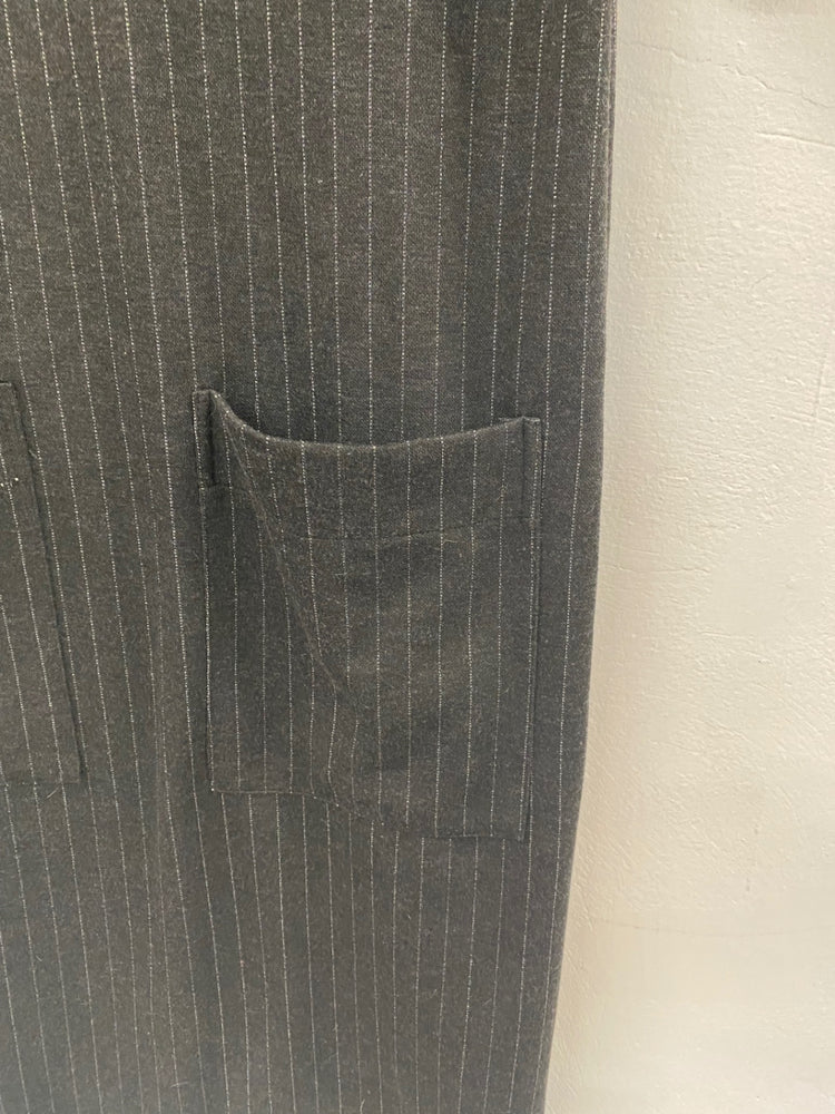 Amazing M&S Collection Pinstripe formal office Dress UK8 Grey preppy HT149