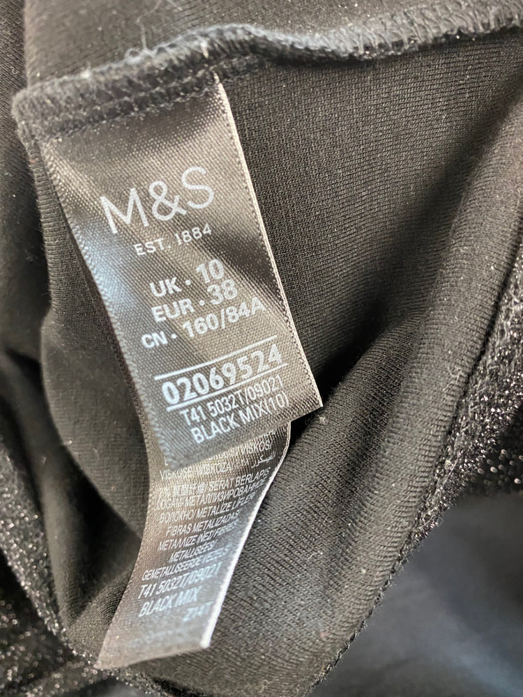 Fabulous Autograph metallic striped shimmer Sweater UK10 Black & Blue HT149