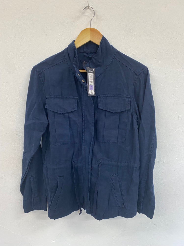 Amazing M&S Collection cotton blend Utility Jacket UK8 Navy new HT149