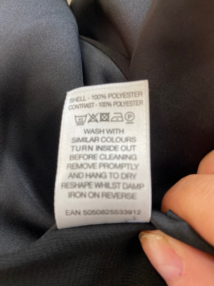 Fabulous Alexon lagenlook open front Blouse UK10 Black Occasion Party HT149