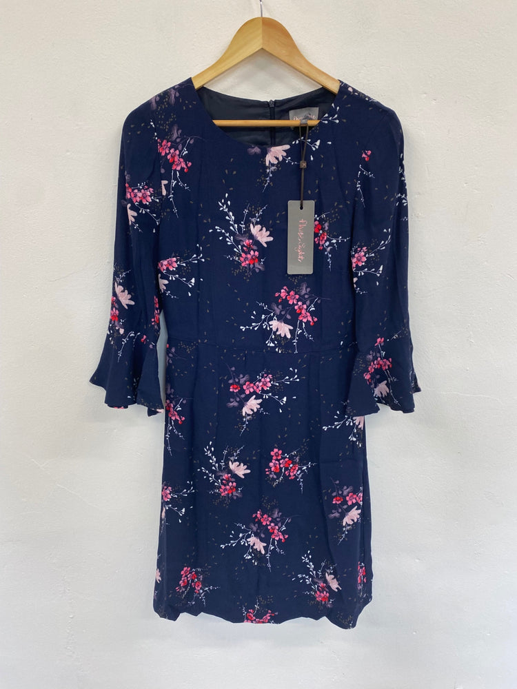 Amazing Phase Eight floral fitted romantic Dress UK10 Navy new Occasion HT149