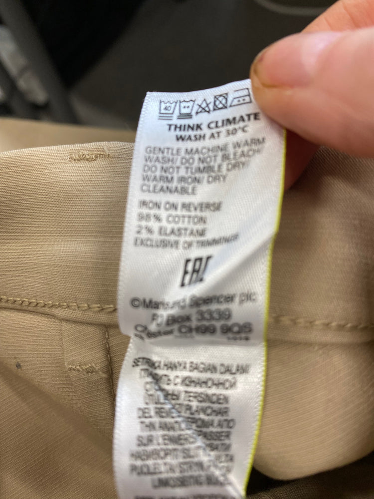 Amazing Marks & Spencers cropped peg Trousers Uk8 coffee classic HT149