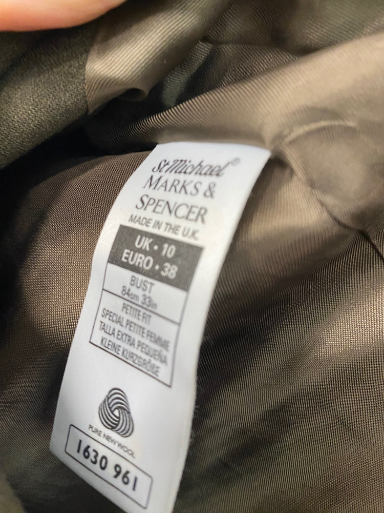 Amazing vintage Marks & Spencer blazer country Chic UK10 olive Green HT149