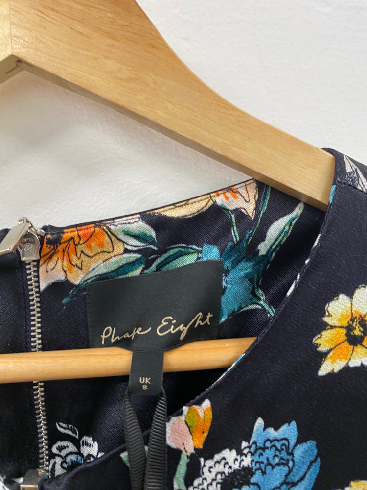 Amazing Phase Eight oriental mini Dress UK8 Navy New HT149