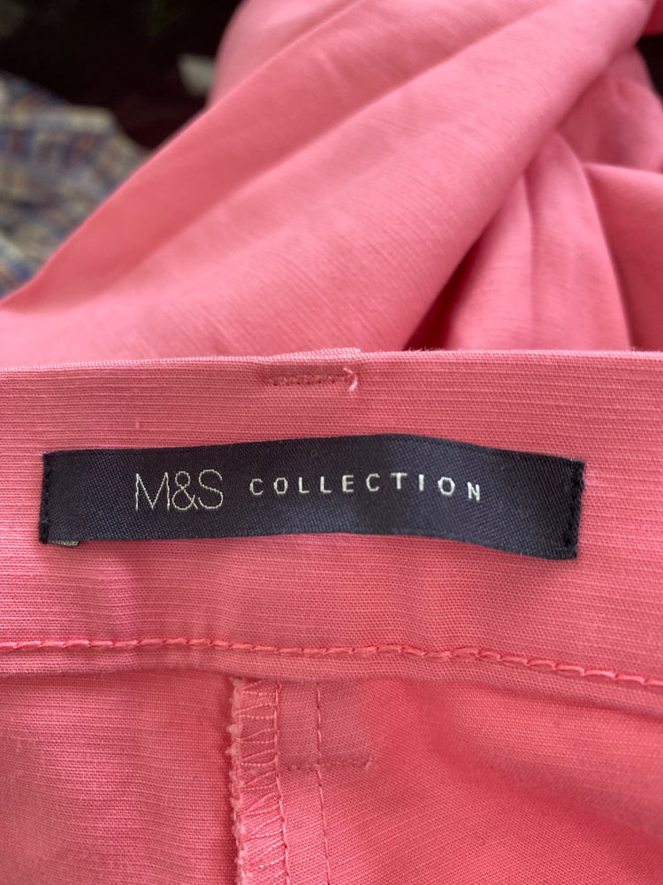 Fabulous M&S Collection ankle grazer Trousers Uk16 Pink HY149