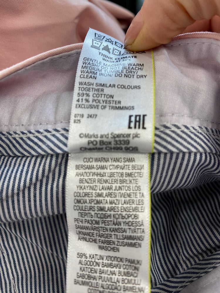 Amazing M&S Chinos ankle grazers UK6 Long Pink rose New HT149