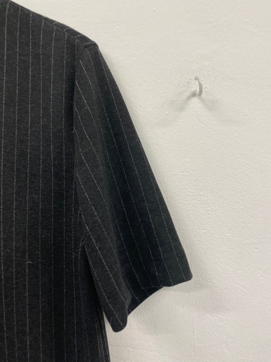 Amazing M&S Collection Pinstripe formal office Dress UK8 Grey preppy HT149