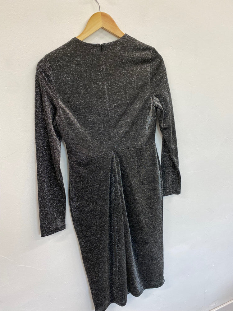 Amazing Marks & Spencers Dress UK8 Silver Metallic HT149