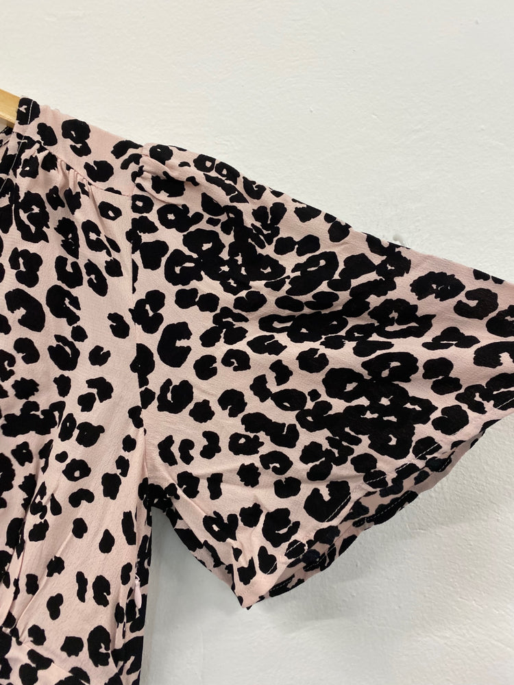 Amazing M&S rose Animal Midi Dress UK6 classic timeless HT149