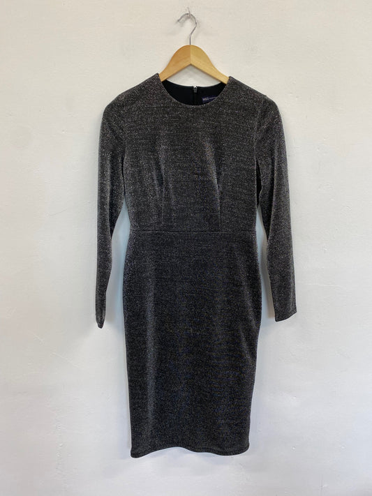 Amazing Marks & Spencers Dress UK8 Silver Metallic HT149