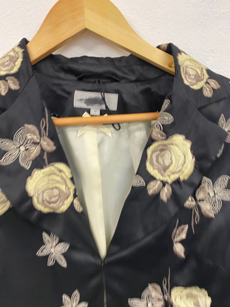 Fabulous Marks & Spencers Sample oriental occasion Blazer UK10 Black cream HT149