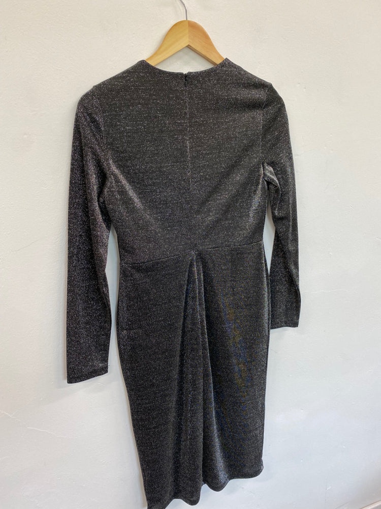Amazing Marks & Spencers Dress UK8 Silver Metallic HT149