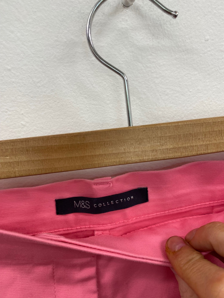 Fabulous M&S Collection ankle grazer Trousers Uk16 Pink HY149