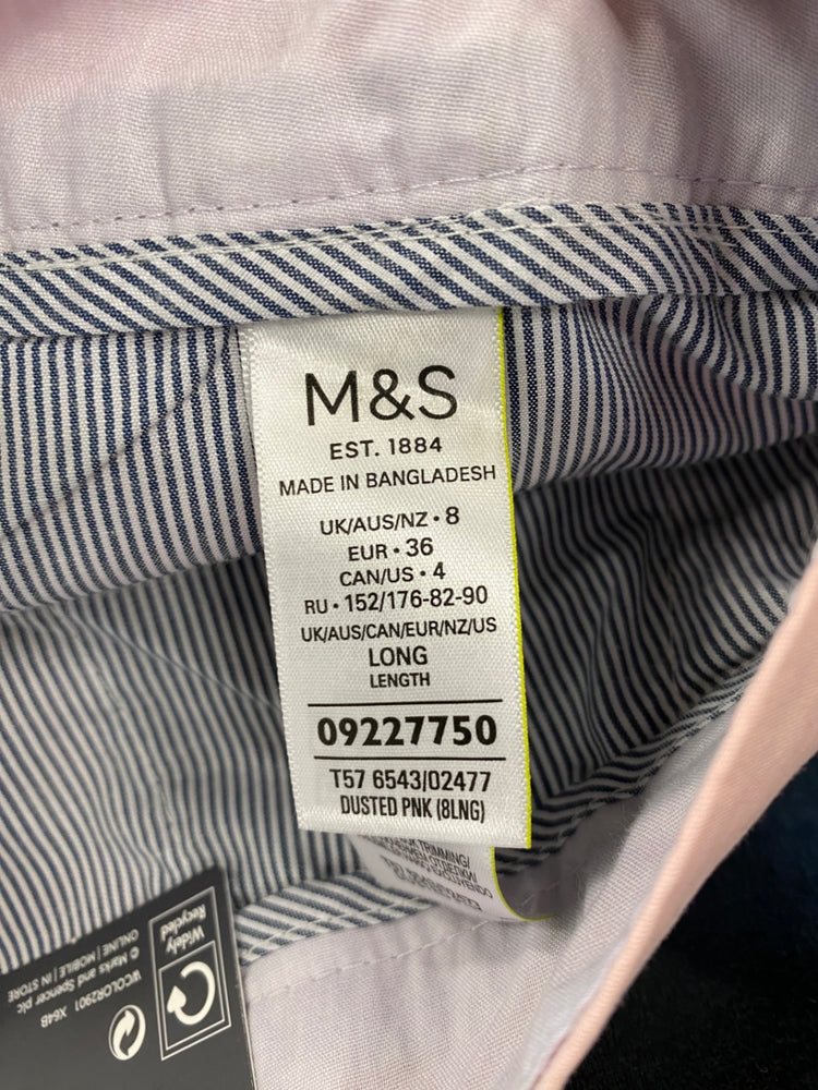 Amazing M&S Chinos ankle grazers UK6 Long Pink rose New HT149