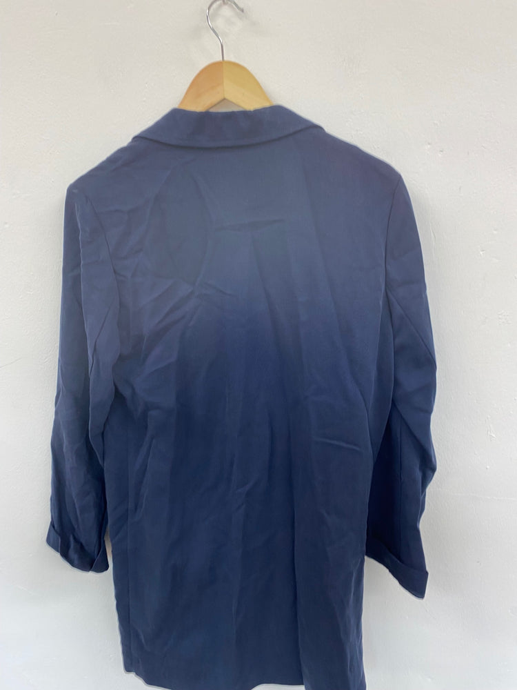 Fabulous M&S Classic Range lagenlook open Coat UK10 Navy Blue HT149