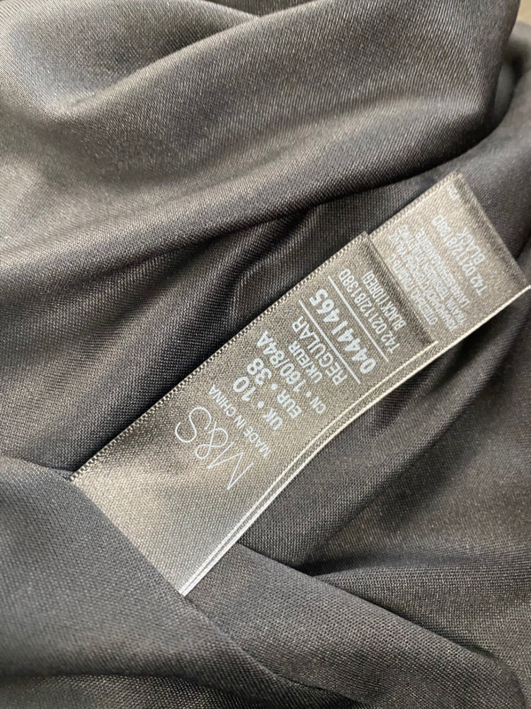 Amazing M&S Collection velvet evening Dress UK10 Black Skater HT149