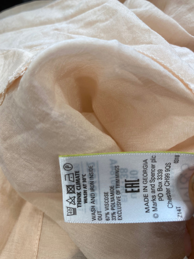 Fabulous Limited Edition Blouse UK10 Peach Lightweight Boho HT149