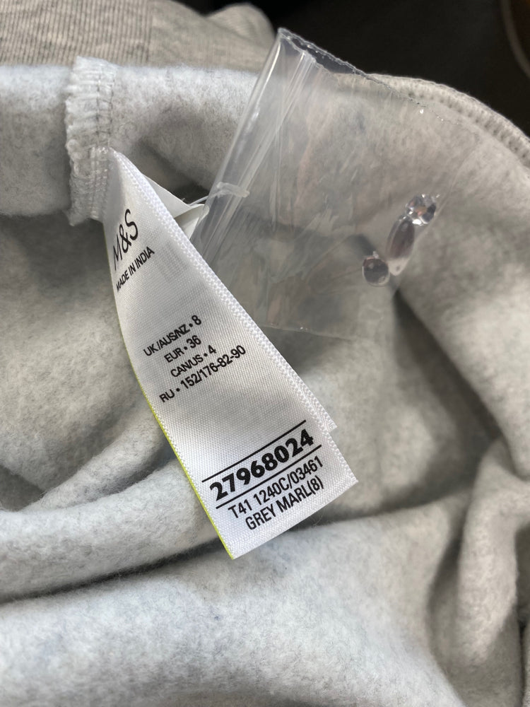 Fabulous M&S Collection embellished sparkle Hoodie UK8 Grey New HT149