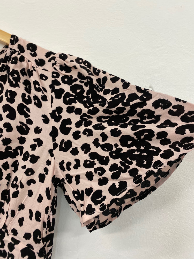 Amazing M&S rose Animal Midi Dress UK6 classic timeless HT149