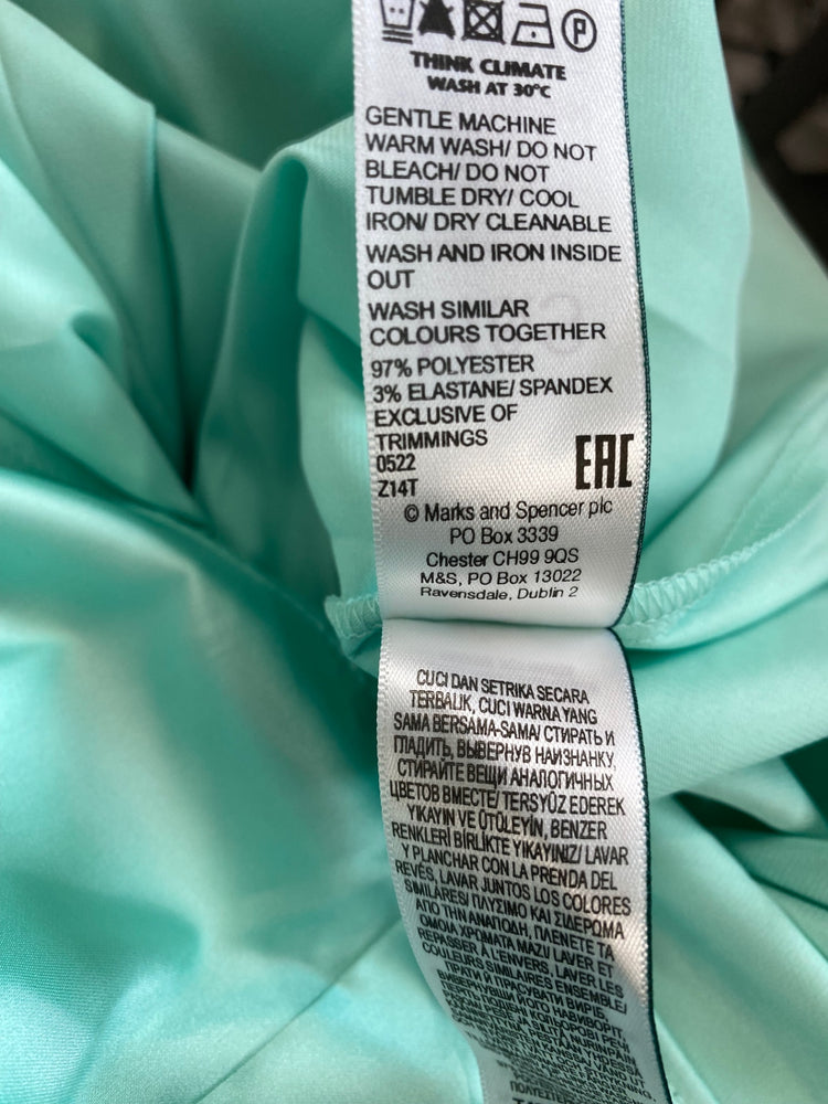 Fabulous M&S Collection Blouse UK8 Mint Green Puff sleeve HT149