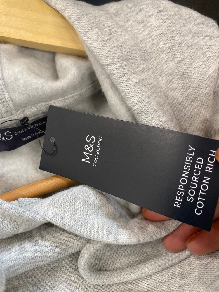 Fabulous M&S Collection embellished sparkle Hoodie UK8 Grey New HT149