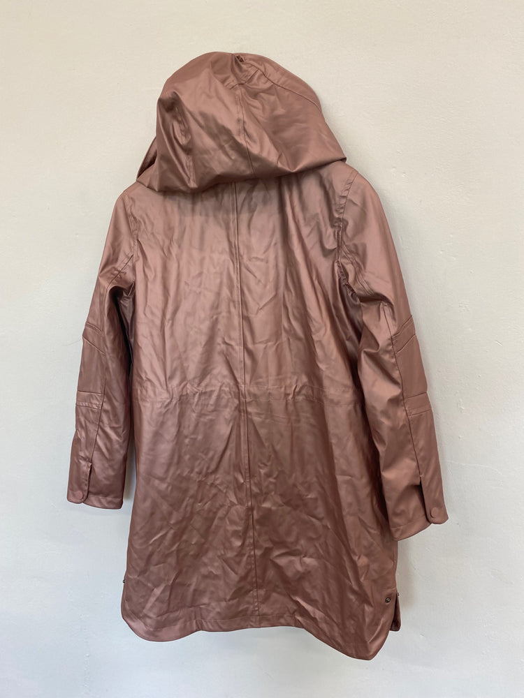 Gorgeous Next metallic Raincoat Rainwear UK10 dusky Pink New HG001