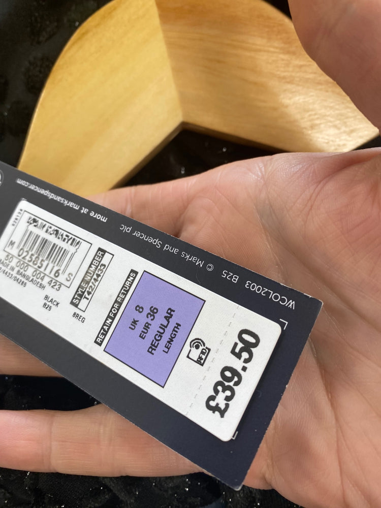 Gorgeous M&S Collection metallic party occasion Dress UK8 Black HT149