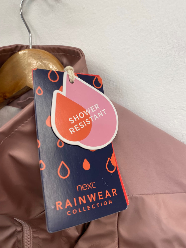 Gorgeous Next metallic Raincoat Rainwear UK10 dusky Pink New HG001