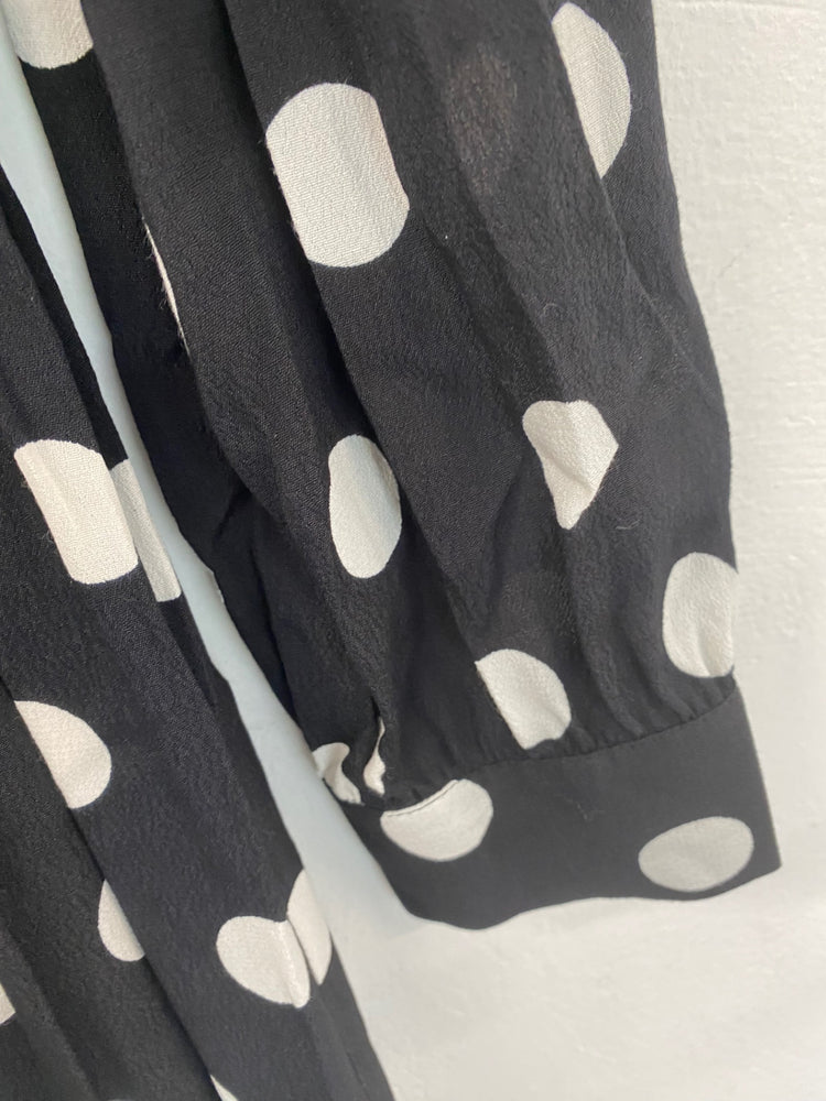 Gorgeous M&S Collection spotted Dress Uk8 Black & White HT149