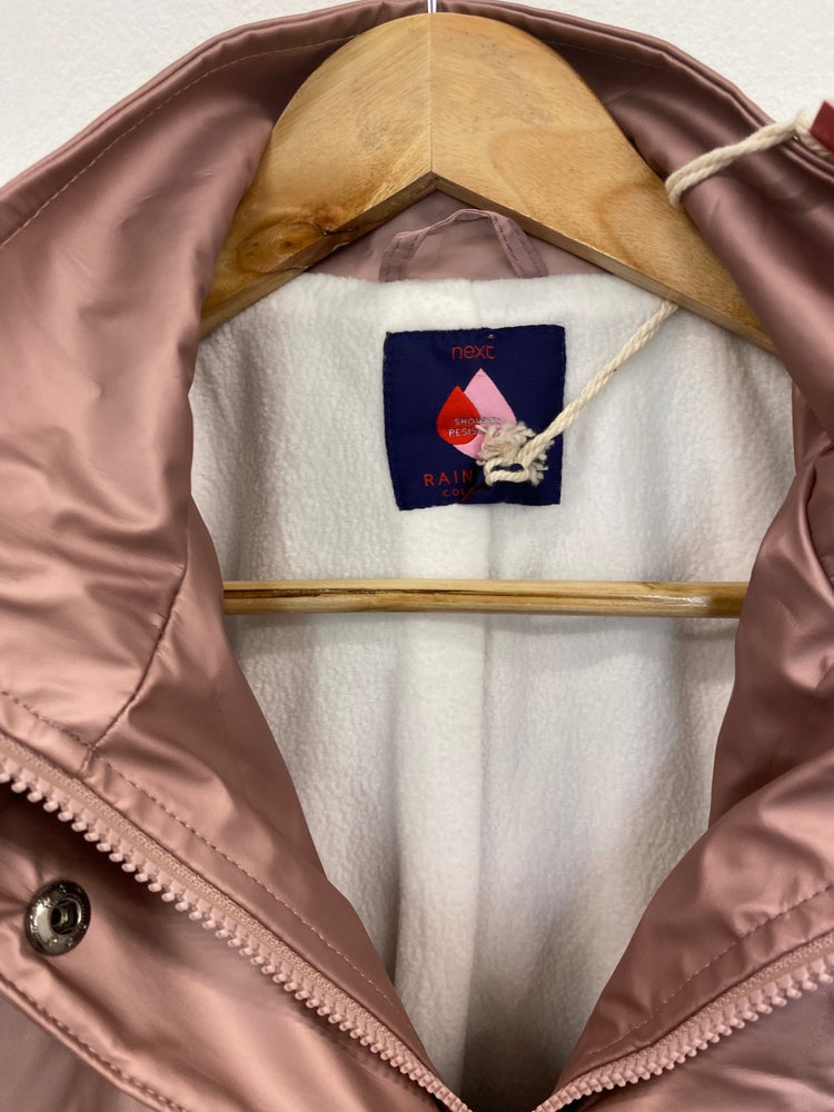 Gorgeous Next metallic Raincoat Rainwear UK10 dusky Pink New HG001