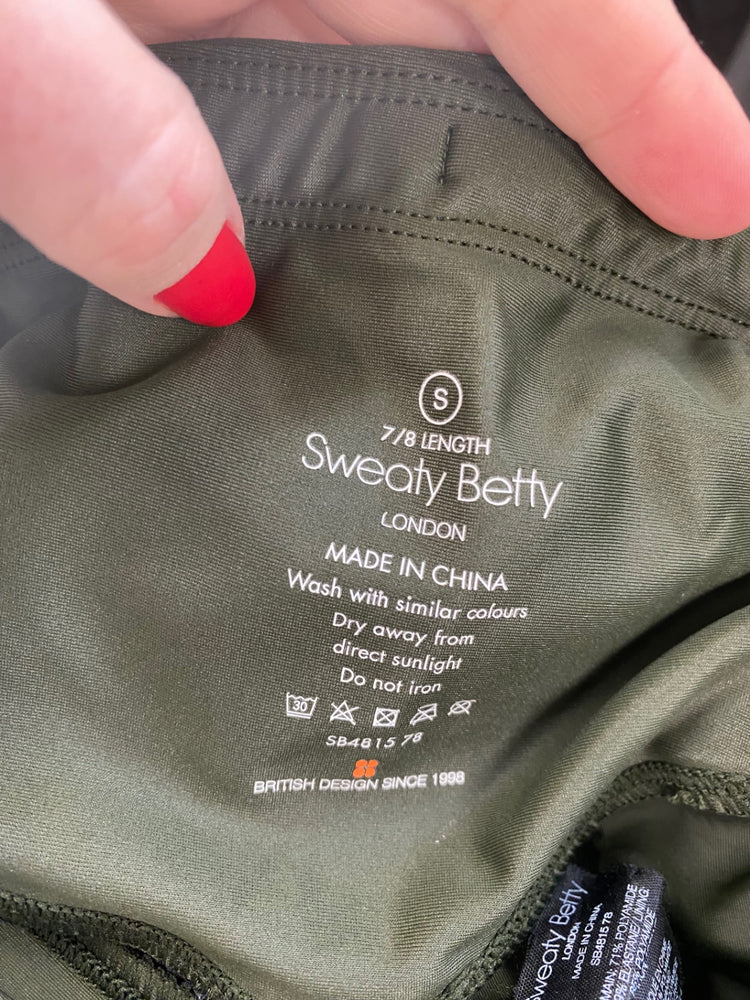Fabulous Sweaty Betty Forest Green Leggings UK S JM182