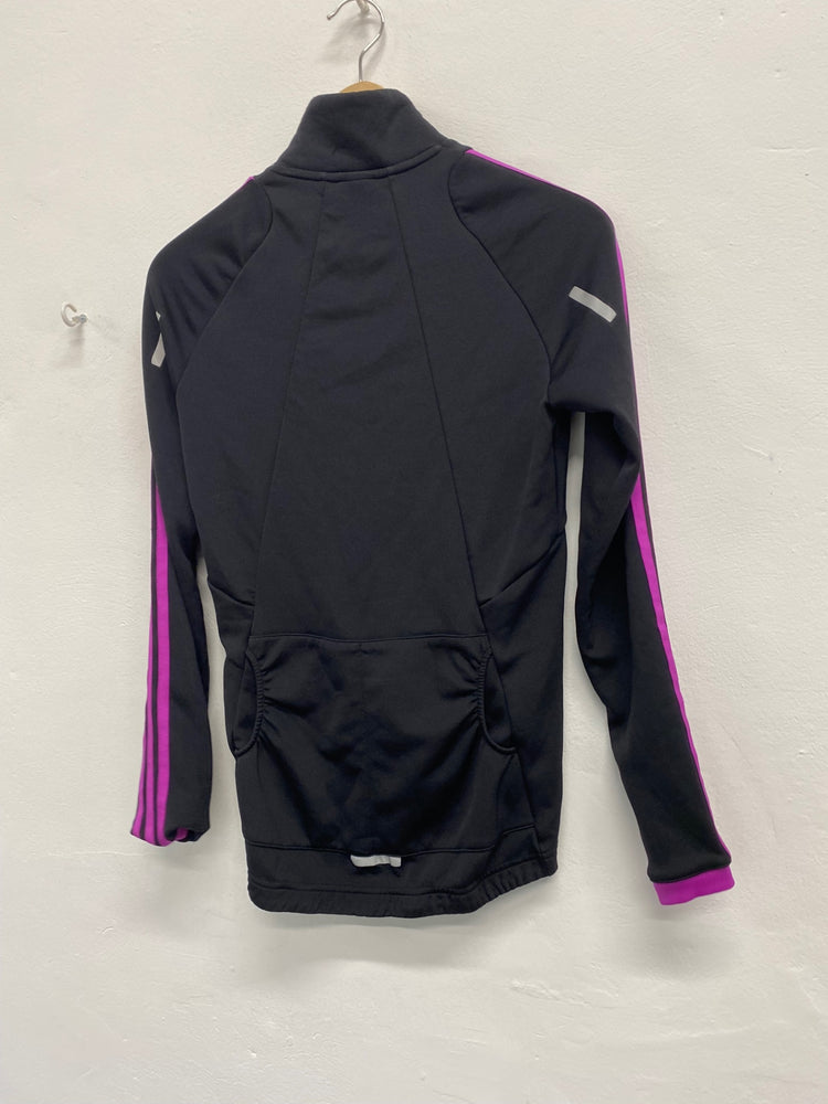 Fabulous Adidas Cycling Jerseys UKS Black & purple Response fleece lined JM182
